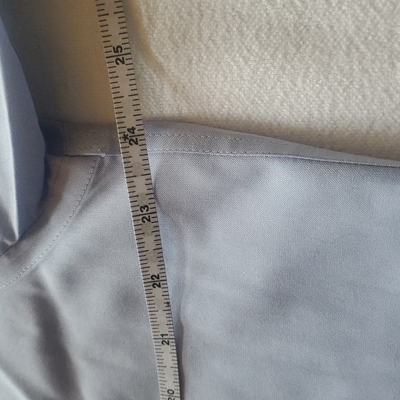 Roundtree & Yorke Gold Label Fitted NON Iron EZ Wash Dress Shirt in Blue Sz 16 - Picture 7 of 10